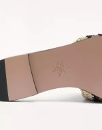 Valentino Vlogo Signature Slide Sandal With Crochet Embroidery - Image 6